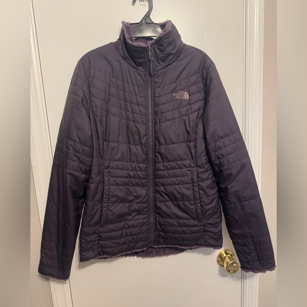 North face Womens purple reversible coat Size Small